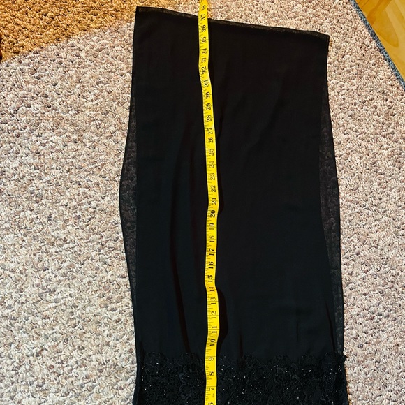 Formal sheet black shawl with beaded (black design) - Picture 5 of 7